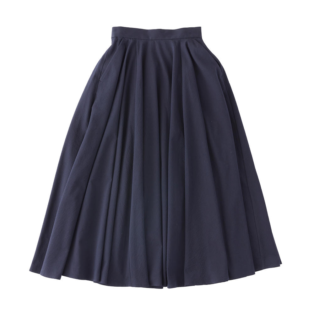 ストライプフレアスカート ネイビー×ブラック | SINME