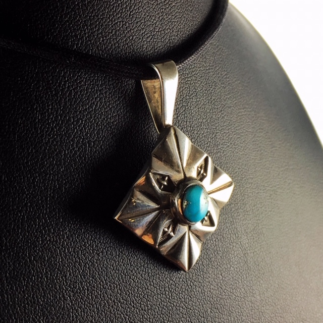 インディアンジュエリー ペンダント トップ 45 | ターコイズ・メンズ