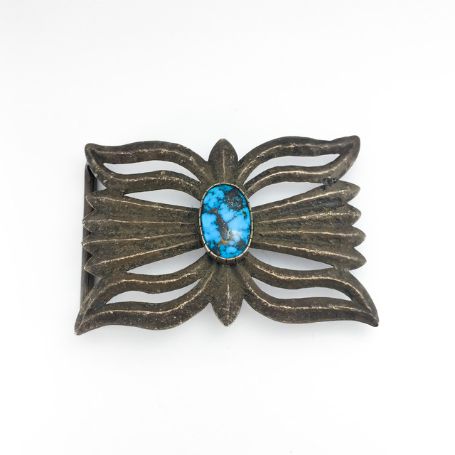 インディアンジュエリー ラリー ゴルシュ バックル 006 | ターコイズ