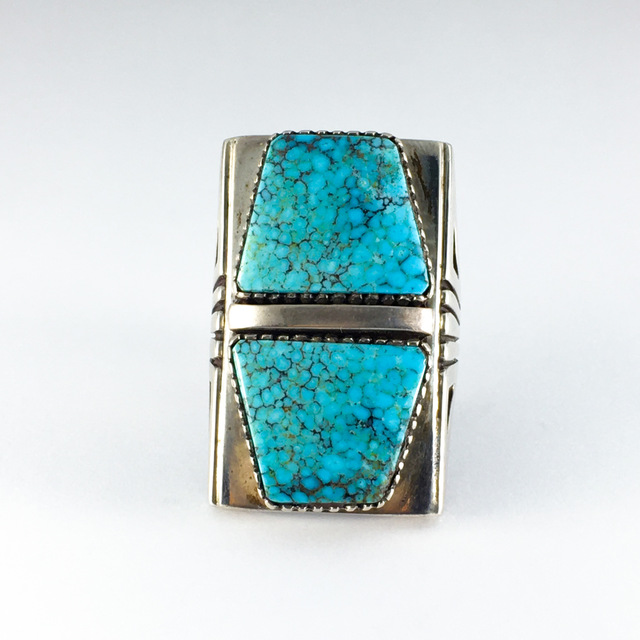 インディアンジュエリー マーク チー リング24 | ターコイズ・メンズ