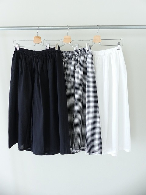 homspun(ホームスパン) ギンガム&無地ギャザーパンツ(242-3388