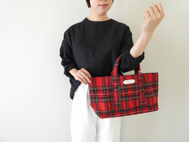 R&D.M.Co-(オールドマンズテーラー) WOOL TARTAN CHECK TOTE BAG Ssize
