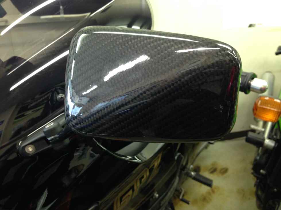 スペックエンジニアリング|GPZ900R純正ミラー対応カーボンカバー