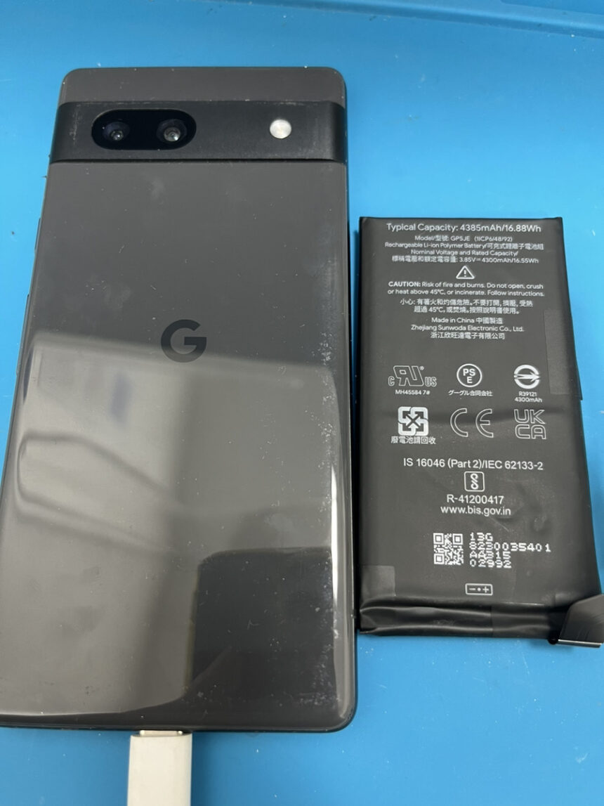 Google Pixel 7aのバッテリー交換料金と所要時間の紹介 - スマホ修理テック