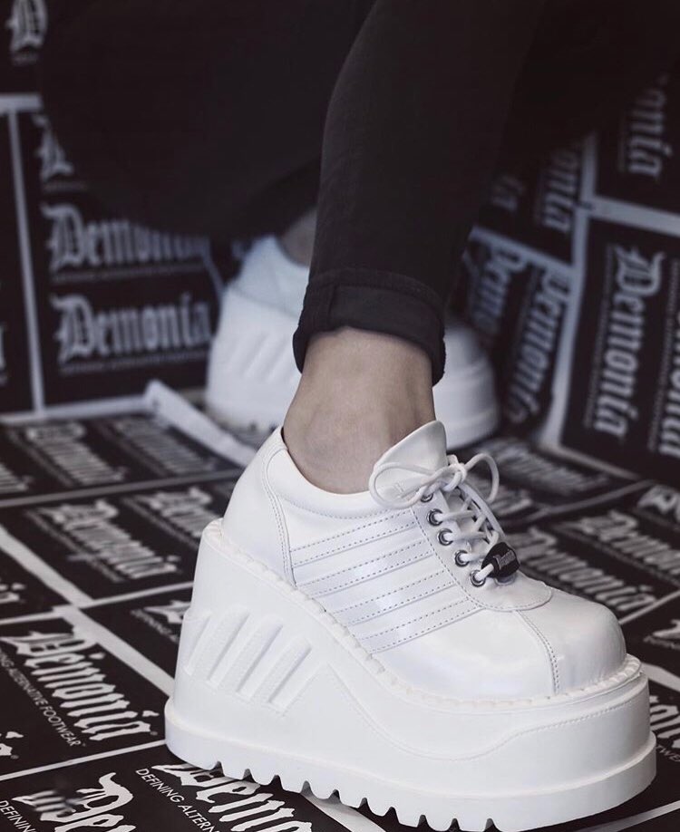 即納]STOMP-08 / White / 厚底スニーカー【DEMONIA】 | Spider Rock Web