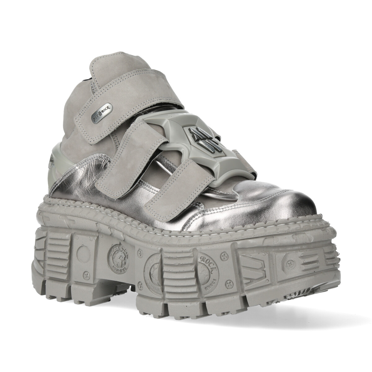 取り寄せ] M-WALL009-S3 / グレーxシルバー / プレート / 厚底