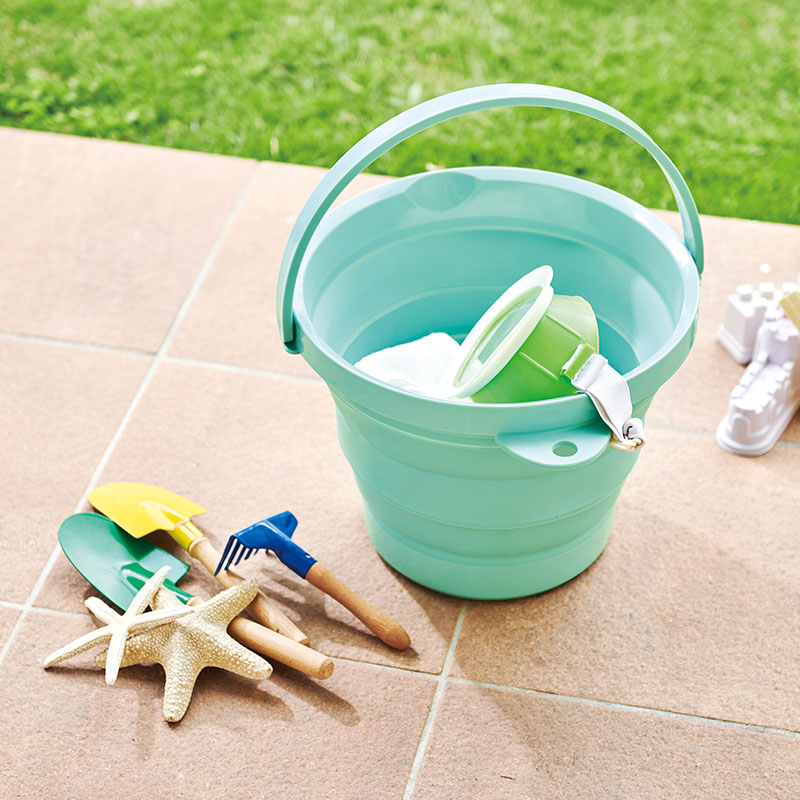 折りたたみソフトバケツ8型 8L ミントグリーン | エスピーマルシェ公式