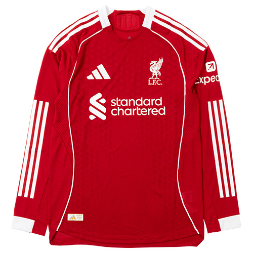 25-26 リヴァプール HOME オーセンティック長袖ユニフォーム／サッカー