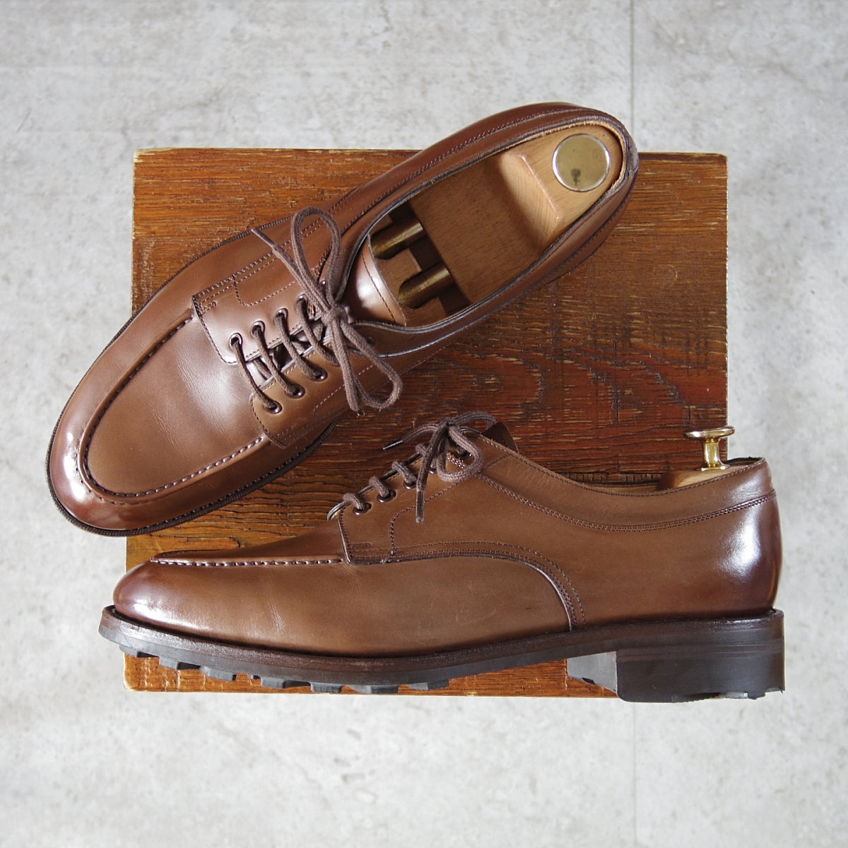 三陽山長 SIZE 7【勘三郎/スキンステッチ仕様/R201ラスト/茶】 | 高級