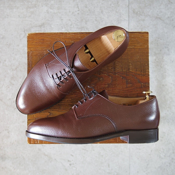 中古)F.LLIジャコメッティ FG601 プレーントゥ GRIGIA SCラスト 茶