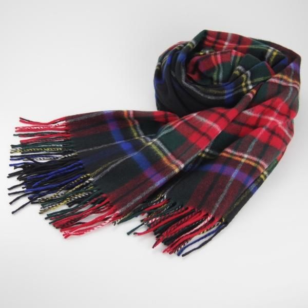 ジョンストンズ【カシミヤ100%/大判ストール/Black Stewart】 | 高級