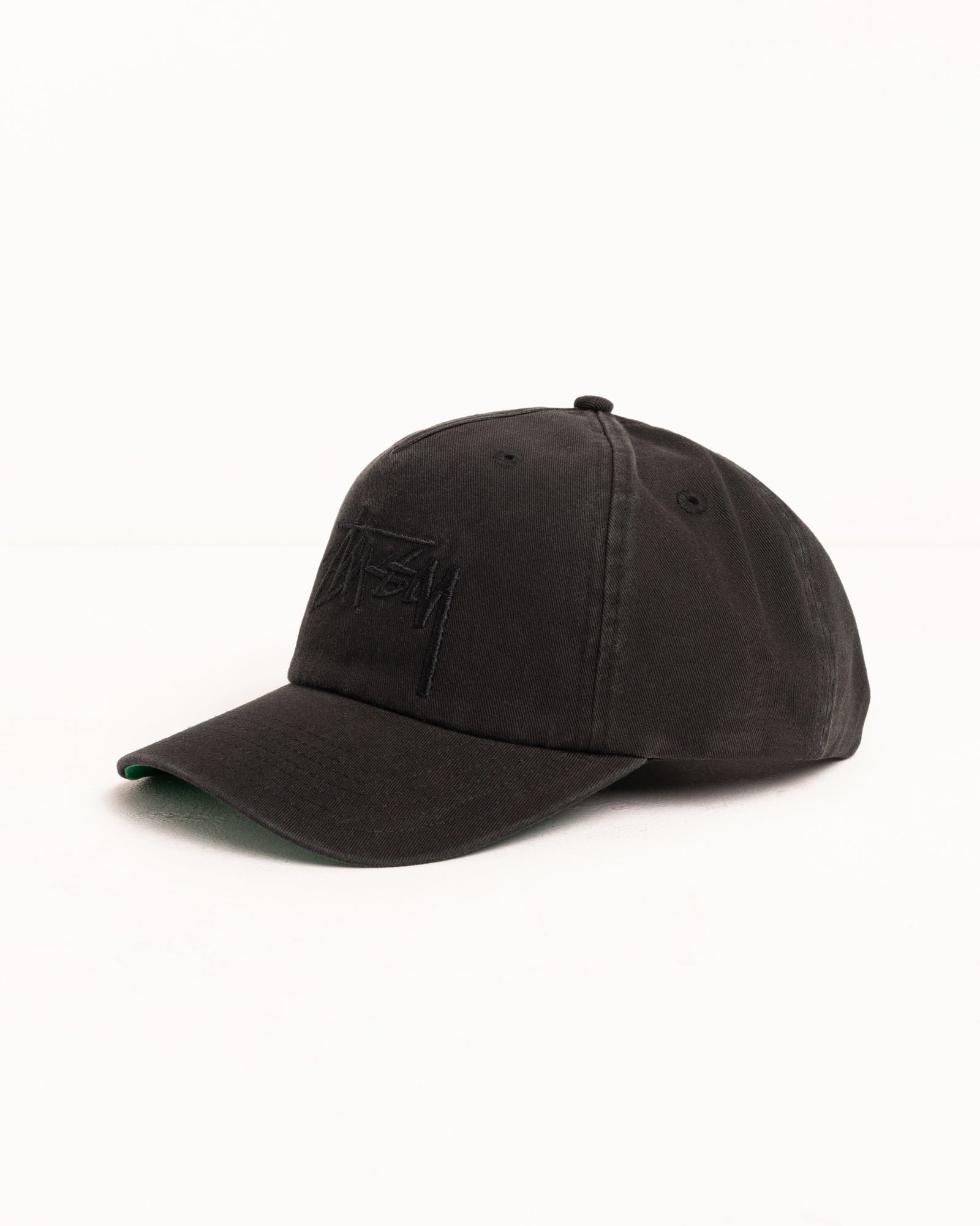 Mid-Depth Big Stock Snapback – Black | Headwear | Stüssy