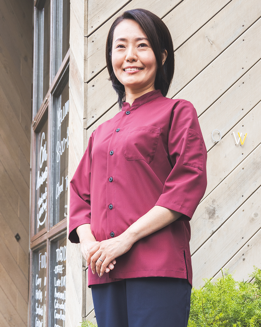 制電タフタ】七分袖ショップコート | ユニフォーム総合メーカーの