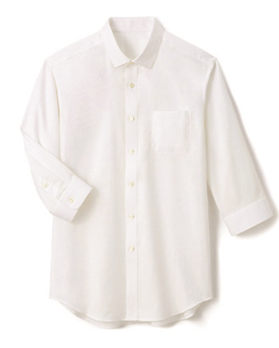 オックス・フォード】男女兼用シャツ 七分袖 | ユニフォーム総合