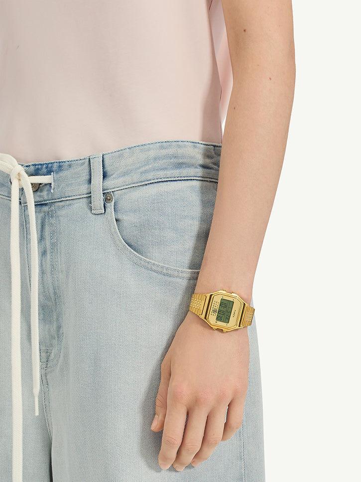 Timex x MM6 Maison Margiela T80 Steel Watch/Bracelet Set, Gold