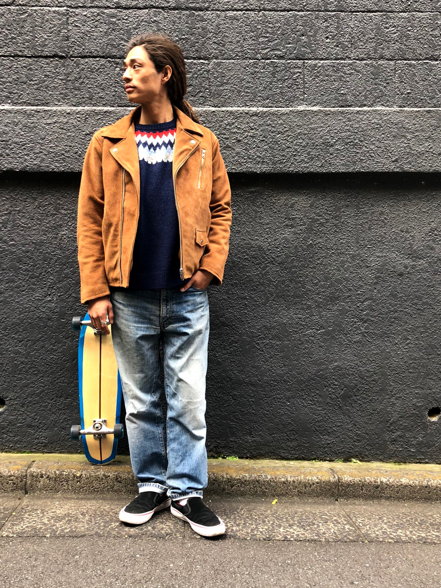 スタンダードカリフォルニア レザー ライダース Lサイズ 世代別アウト