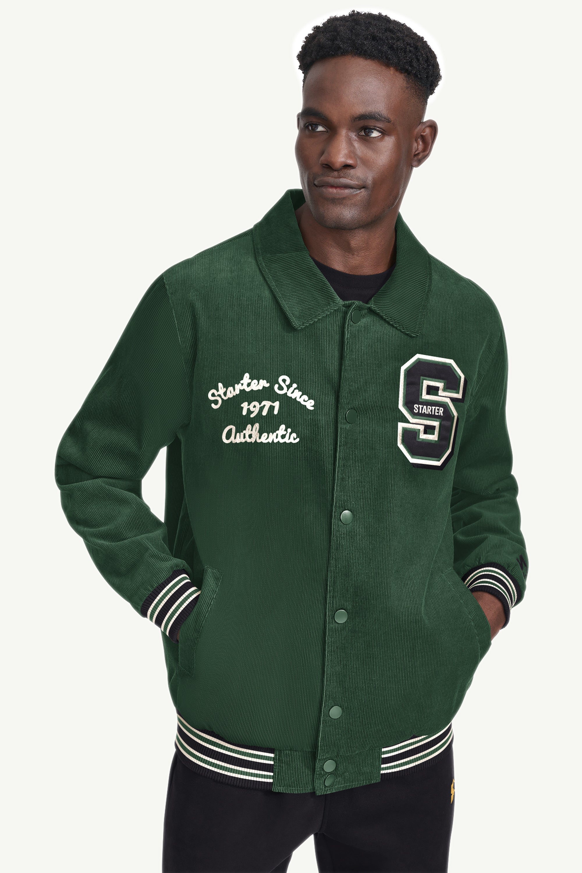Mens Starter Corduroy Varsity Jacket | No Team | Starter