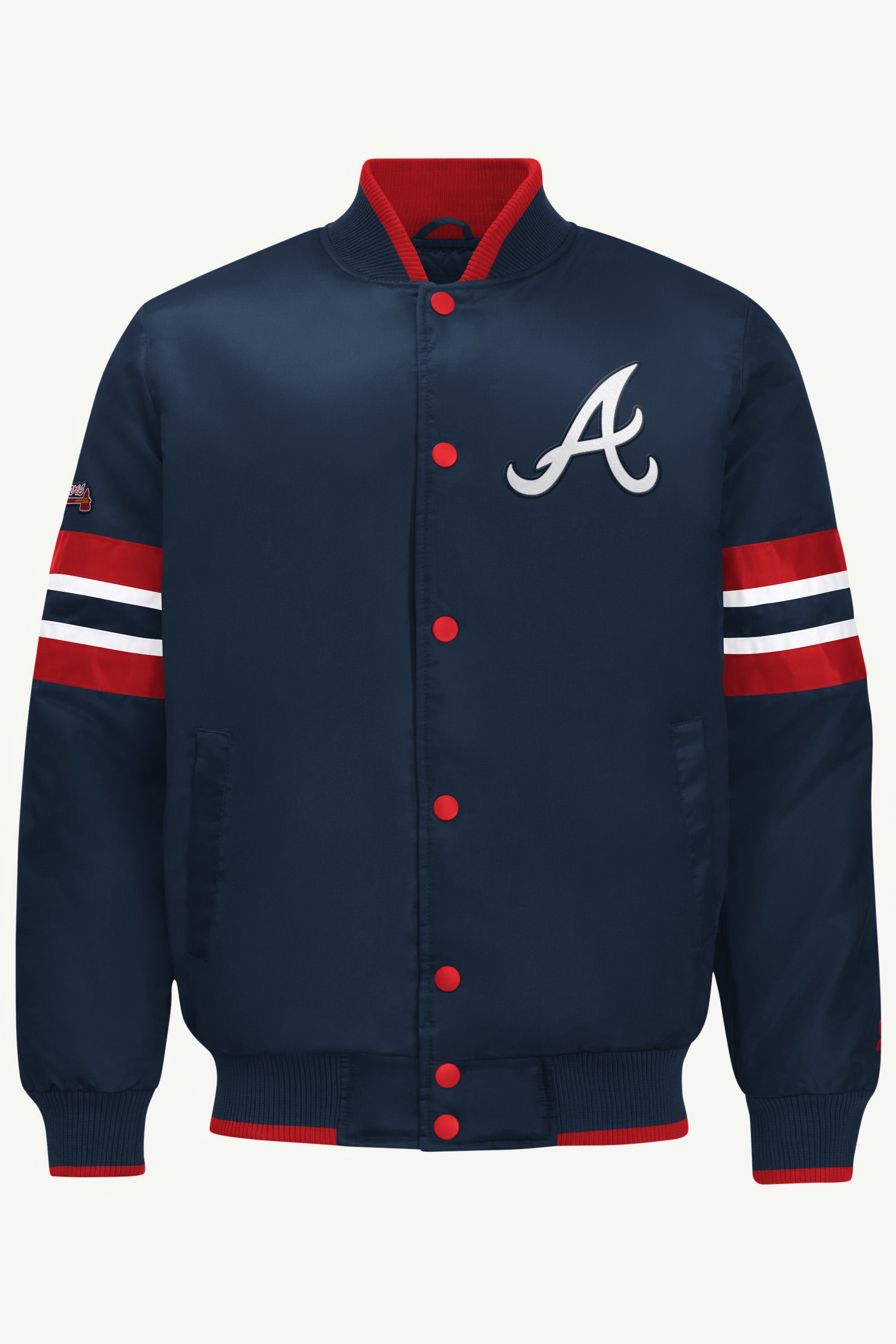 Mens Atlanta Braves Satin Varsity Jacket | MLB | Starter