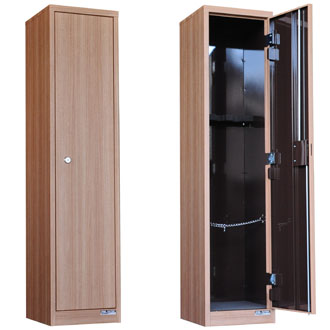 ガンロッカーMG-3U(3丁入用・スコープ付可・木目仕様) - STEELFACTORY