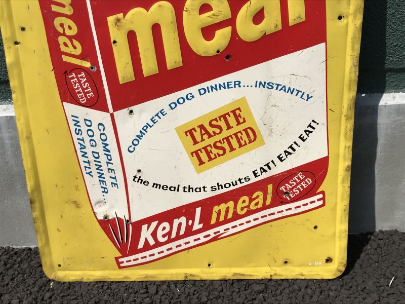 Ken L Ration “Ken L Meal” Metal Sign ケネルレーション ビンテージ