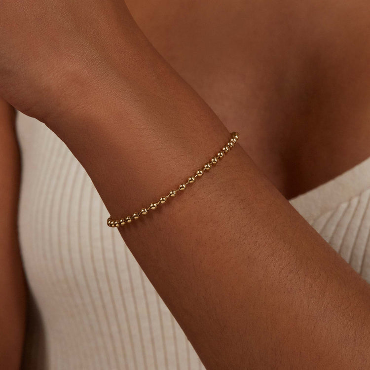 Gold Ball Chain Bracelet – STONE AND STRAND