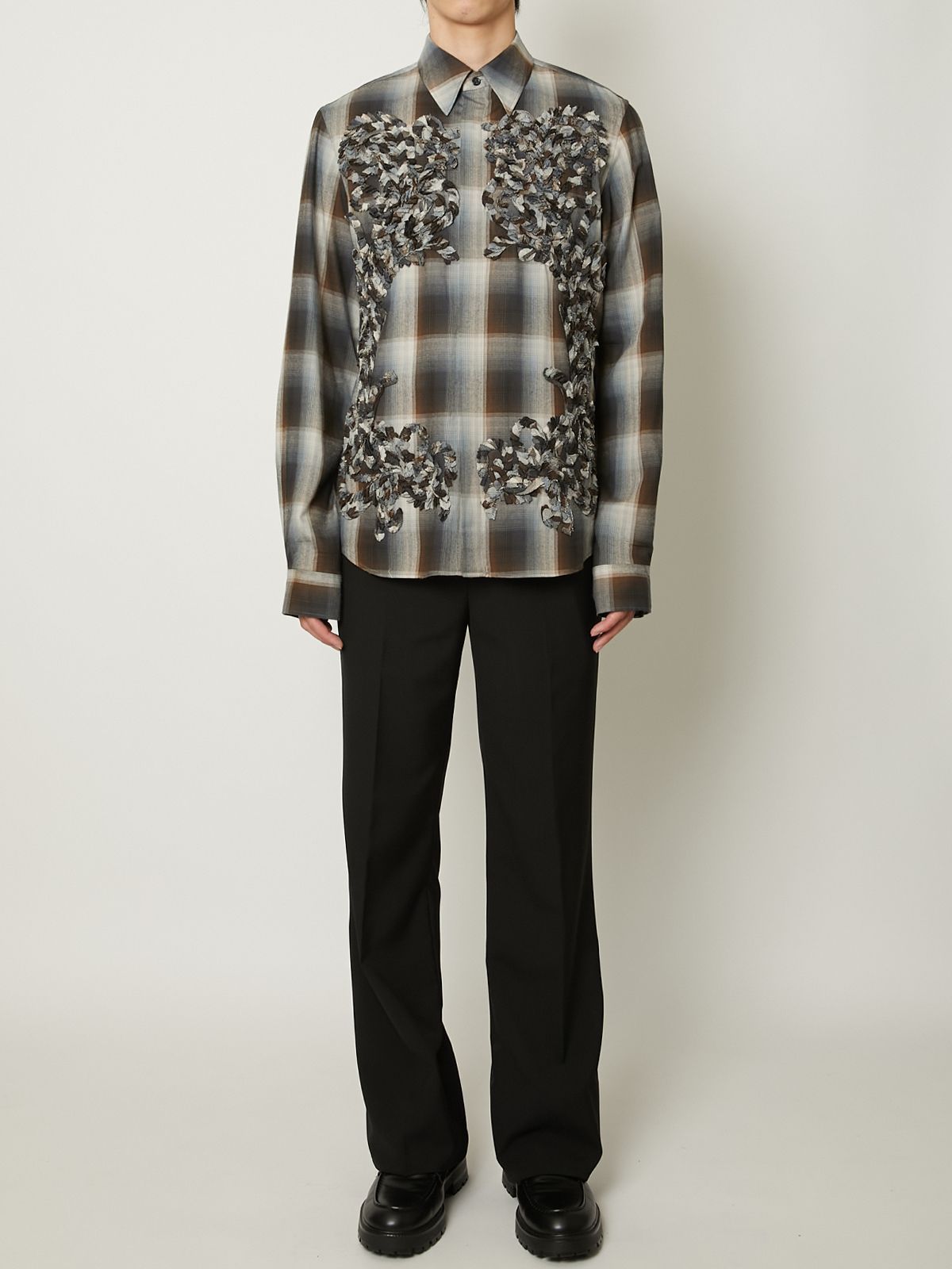 TAAKK - 【25AW】チェック エンブロイダリー 長袖 シャツ / CHECK