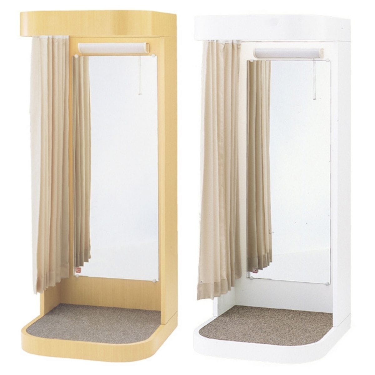 木製フィッティングルーム ラウンドタイプ 〔ストエキオリジナル