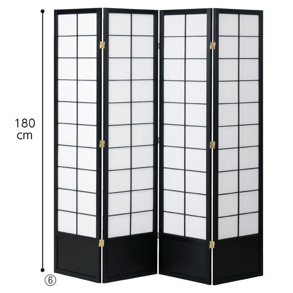 弘益 和風衝立 4連 パーテーション 高さ120cm ナチュラル