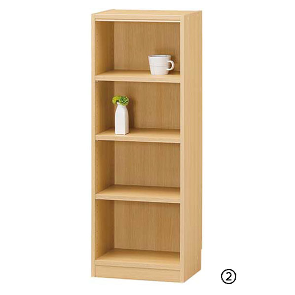 白井産業 木製オープンラック 幅44×高さ120cm ホワイト