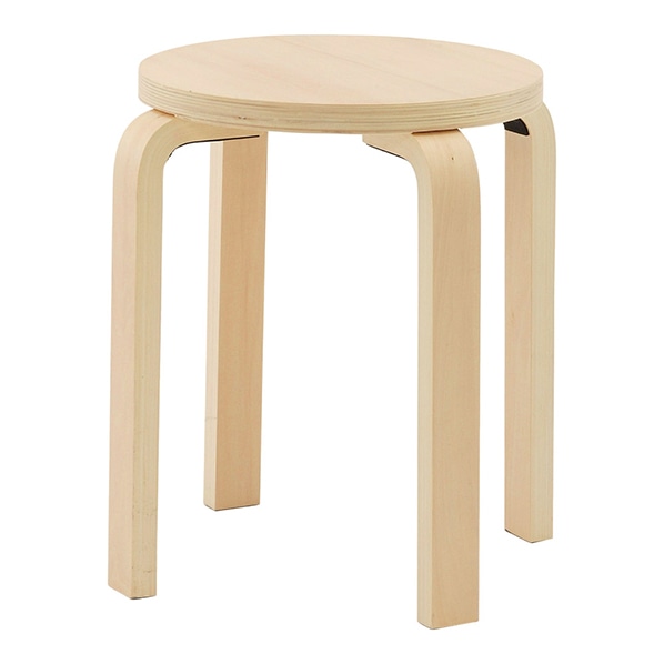 4脚】木製丸椅子