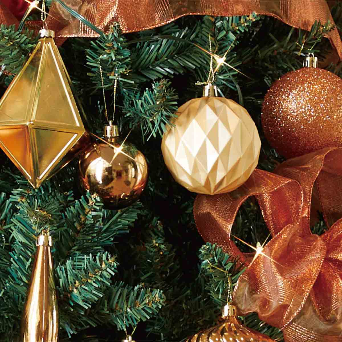 ゴージャスクリスマスツリーセット コパーゴールド［ストエキ