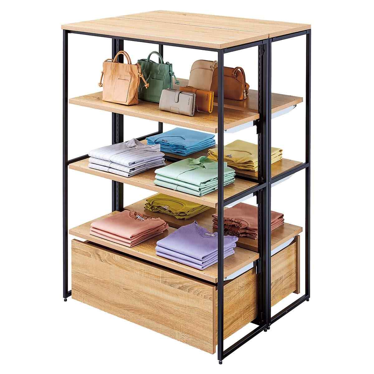 什器セットまるごと購入】折りたたみ式スリット什器両面セット