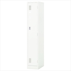 鍵付きスチール製ロッカー 2段 ホワイト 6人用