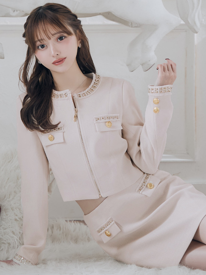 Lサイズあり【Glossy/グロッシー】ロングスリーブ/ ツイード