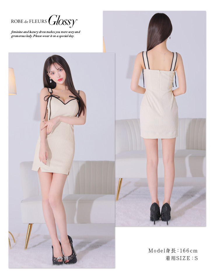 XSサイズあり【Glossy/グロッシー】ダブルポイントリボン/ シンプル