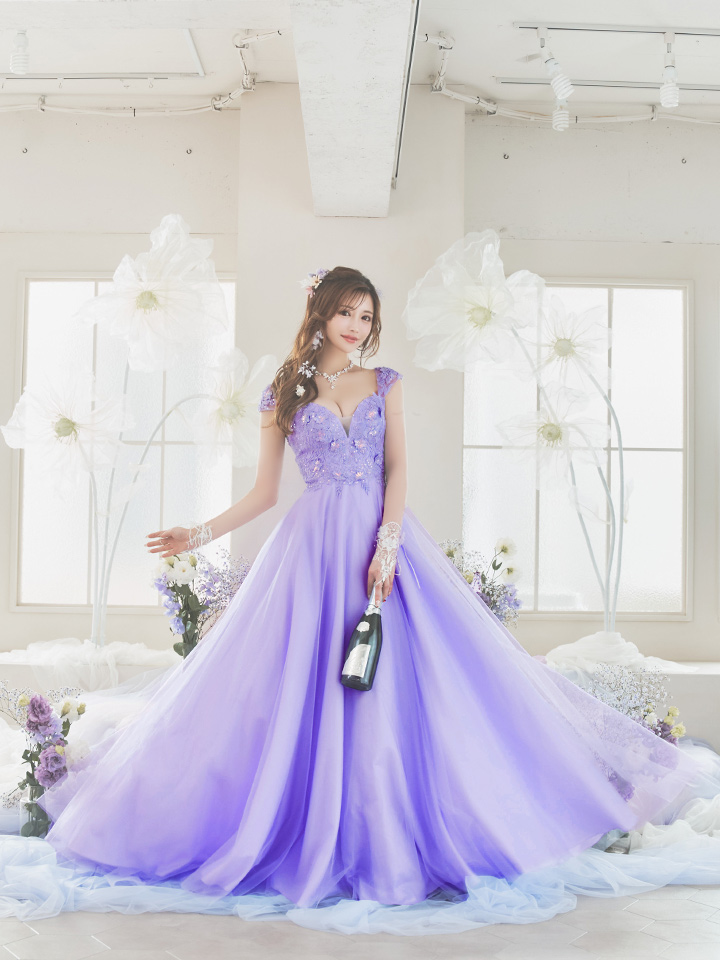 桜伊みやこ/関西コレクション着用】【Lip line/リップライン】フラワー