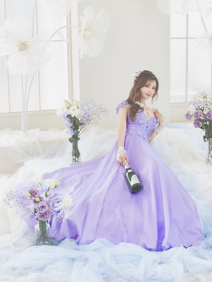 桜伊みやこ/関西コレクション着用】【Lip line/リップライン】フラワー