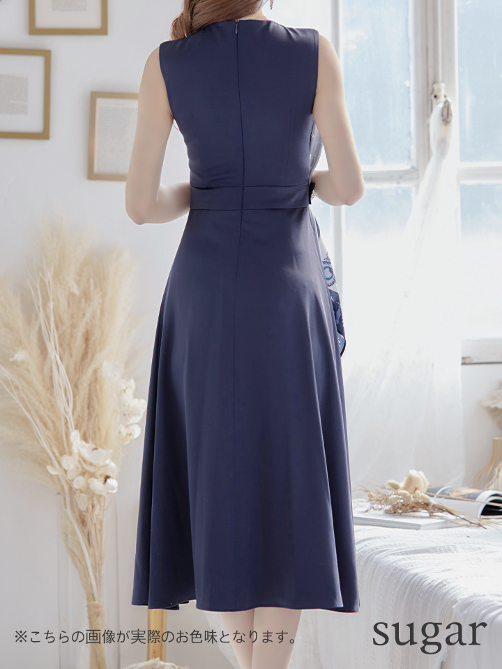 GINZA COUTURE/銀座クチュール】スカーフプリント/ 膝丈/ Aライン