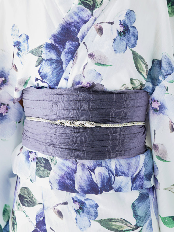 即日発送！】【浴衣】白地に水彩牡丹のクラシック浴衣 【浴衣3点