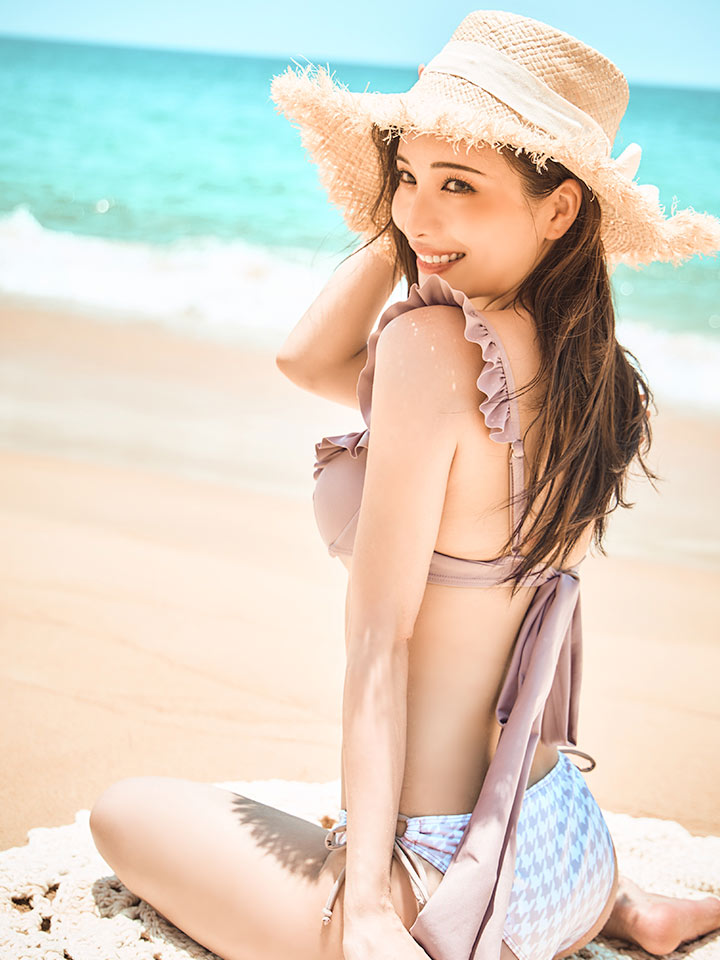 即日発送】【ビキニ】【水着】フリルx千鳥ビキニ[FB01] - キャバドレス