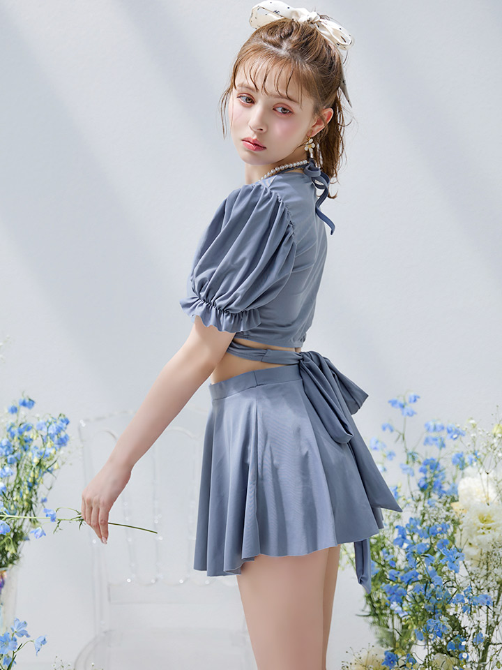 即日発送】【ビキニ】【水着】羽織＆スカート付き4WAYビキニ 4点セット