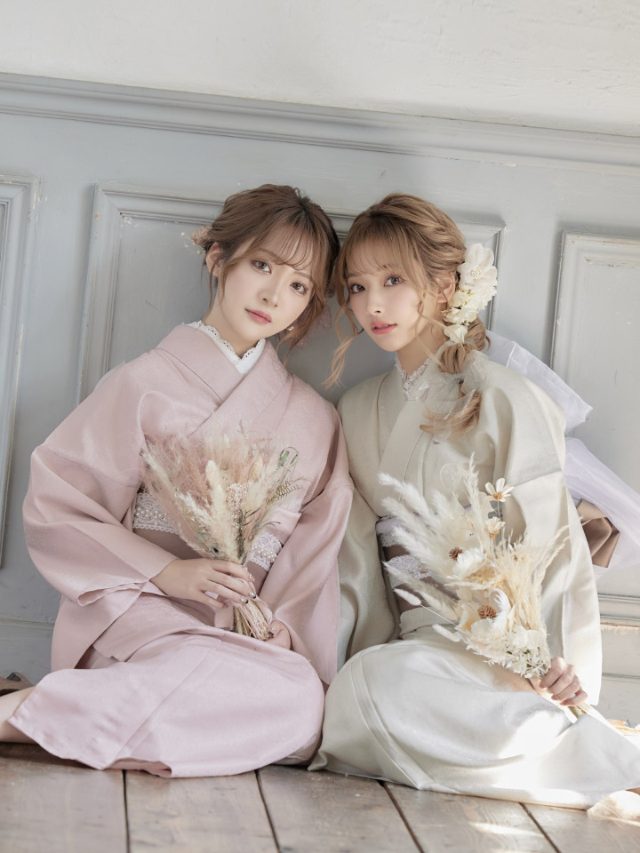 即日発送】【浴衣】ピンク無地浴衣 【浴衣3点セット 浴衣/帯/下駄