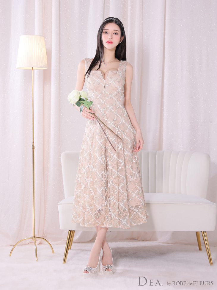 Lサイズあり【DEA./ディア】バストシッパー/ ノースリーブ/ 刺繍レース