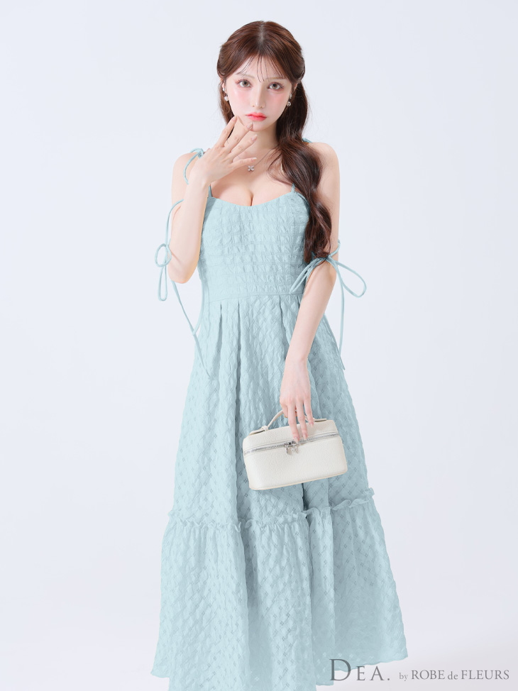 Lサイズあり【DEA./ディア】オフショルリボン/ シフォン/ オーガンジー