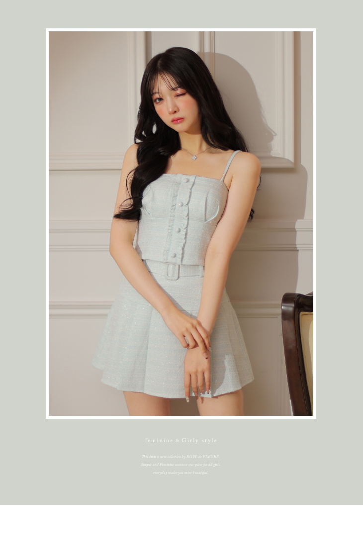 XSサイズあり【ROBE de FLEURS/ローブドフルール】ラメツイード