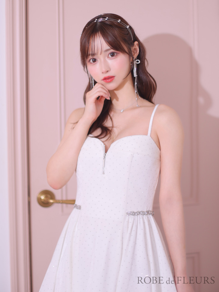 XSサイズあり【ROBE de FLEURS/ローブドフルール】ストーン付き