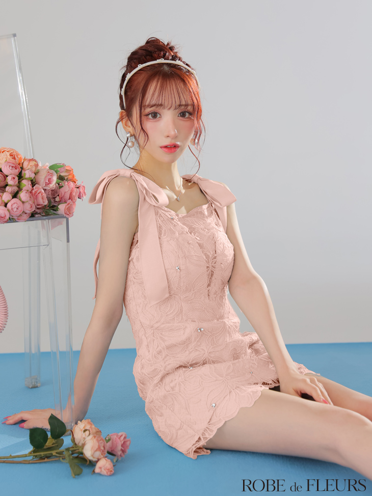 XSサイズあり【ROBE de FLEURS/ローブドフルール】ショルダーリボン