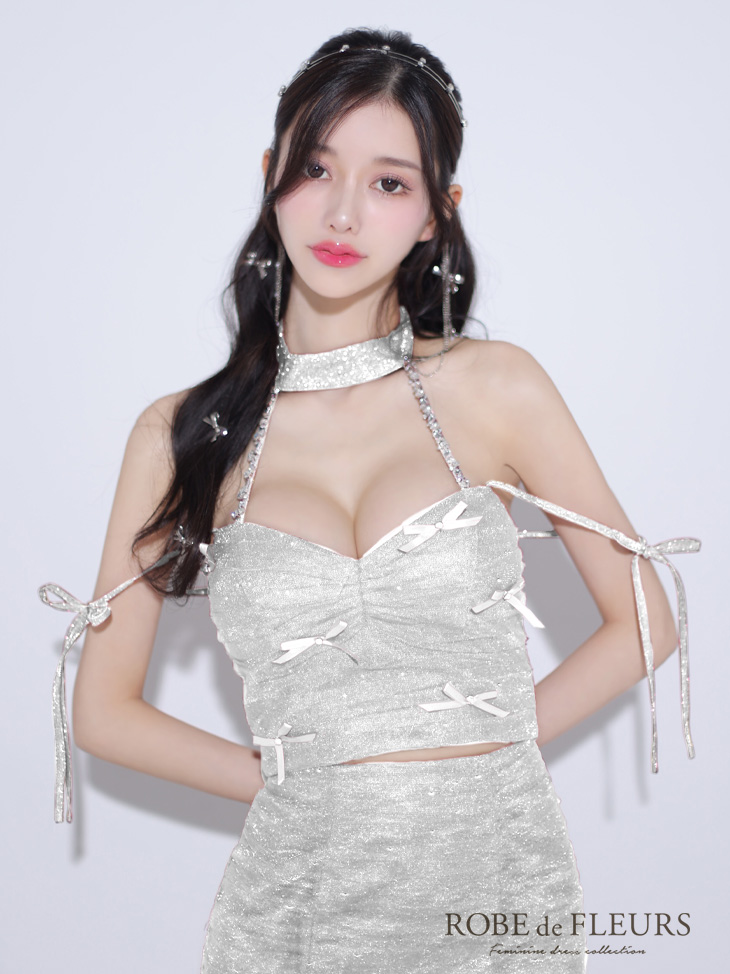 XSサイズあり【ROBE de FLEURS/ローブドフルール】ホルターネック