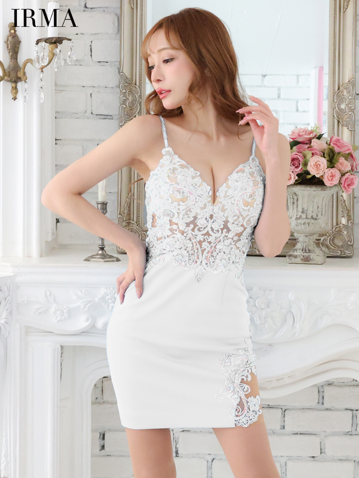 XSサイズあり【IRMA/イルマ】スパンコール刺繍/ シアー/ レース