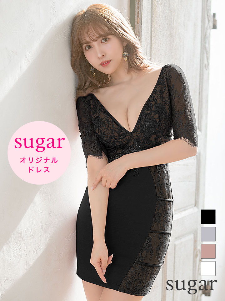 sugarオリジナルドレス☆ Lサイズあり!!【sugar】レース/ ワンカラー